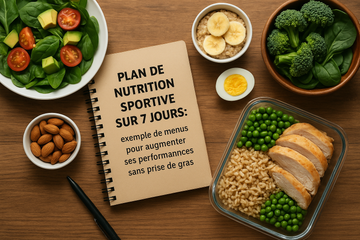 Plan de nutrition sportive sur 7 jours : exemple de menus pour augmenter tes performances sans prise de gras