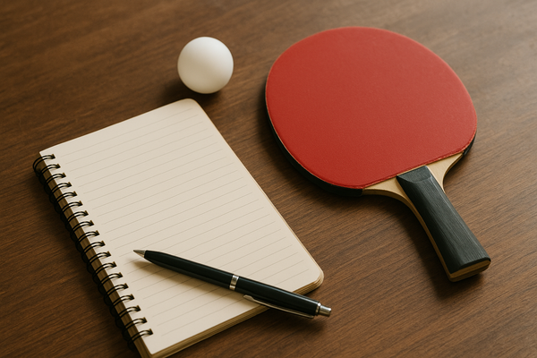Comment utiliser un carnet de bord mental pour progresser plus vite au ping-pong