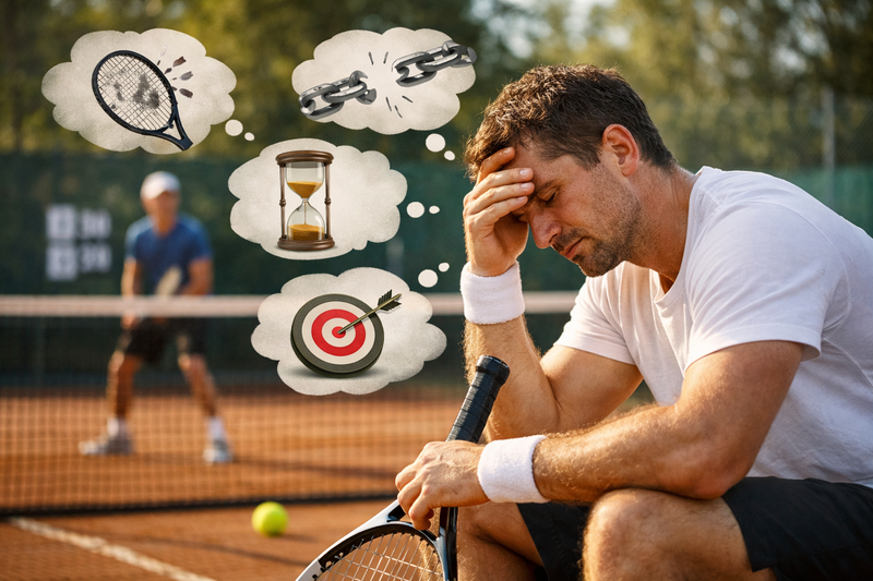 Tennis et mental après 30 ans : 7 blocages fréquents et comment les dépasser en match