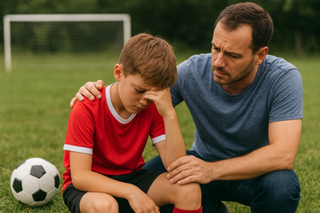 Comment parler de défaite à ton enfant footballeur sans briser sa confiance