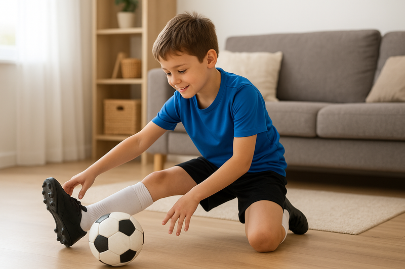 Prévention des blessures chez l’enfant footballeur : routines simples à faire à la maison