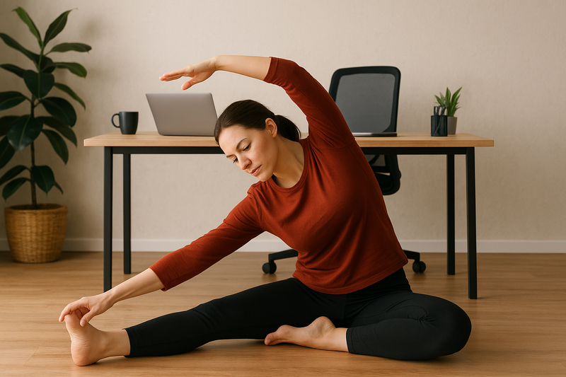 Télétravail et corps rouillé : routine de 15 minutes pour effacer les dégâts de la position assise