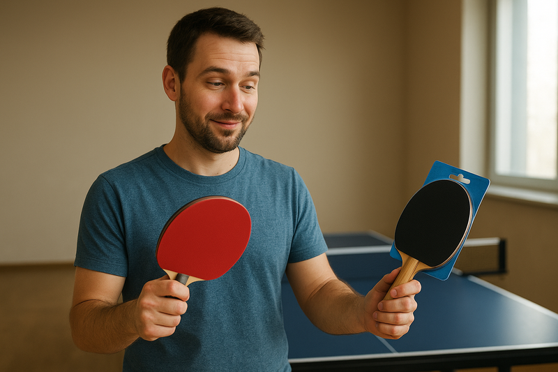 Comment choisir sa première raquette de ping-pong quand on débute vraiment (sans se faire avoir)